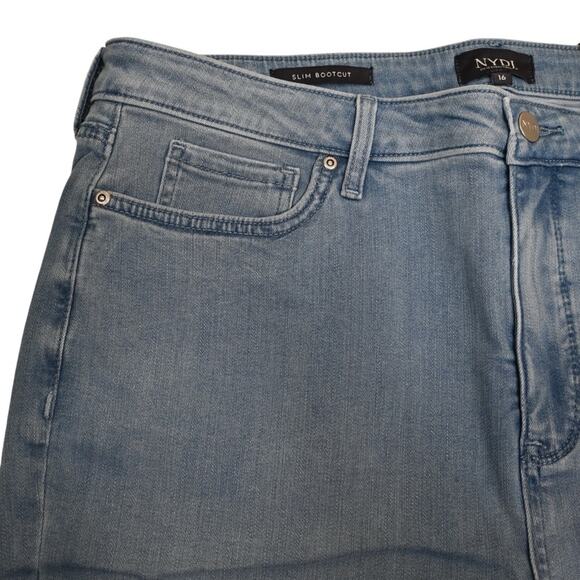 NYDJ Womens 16 Crop High Waist Slim Bootcut Jeans in Lustre NEW - Picture 7 of 15